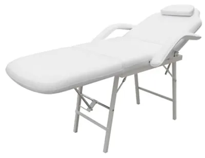 Obrázok produktu pre vidaXL Kozmetická stolička Prenosná umelá koža 185 × 78 × 76 cm biela