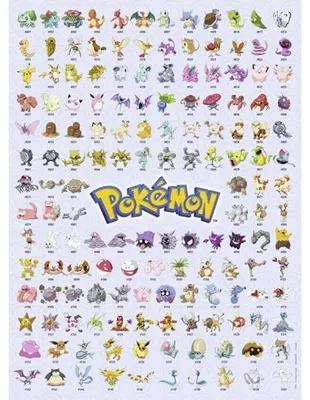 Image de Puzzle les 151 premiers pokemon 500 pièces - collection dessin animé - ravensburger - 14781