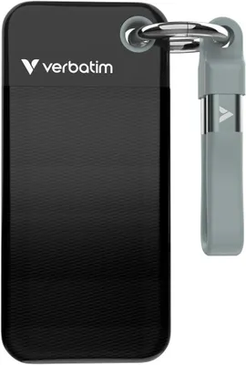 Obrázok produktu pre Verbatim Pocket SSD, 512 GB, USB Typ-C, 3.2 Gen 2 (3.1 Gen 2), 10000 MB/s, 10 Gbit/s, Čierna, Šedá