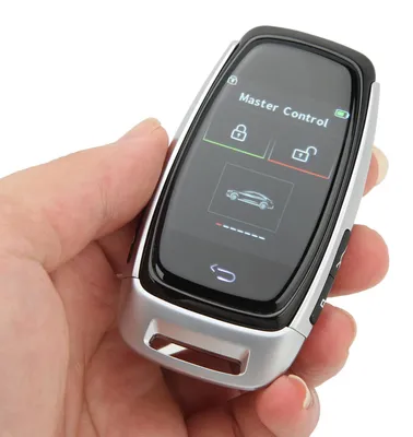 Obrázek produktu pro Chytrý LCD klíč s dotykovým displejem, připojení Bluetooth 5.0, bezklíčový vstup, plynulý dotyk pro modely s jedním tlačítkem pro startování, stříbrný