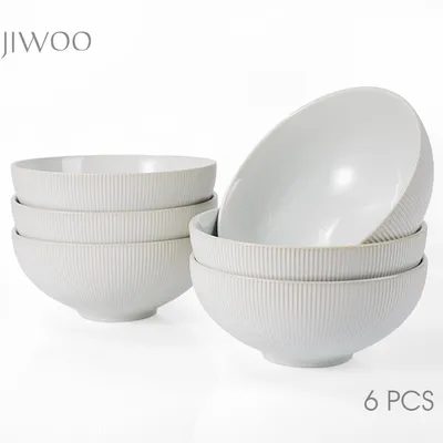 Produktbild von Schüssel Set 6er Ø20 cm Keramik Suppenschüssel Suppenschalen Salatschüssel Müslischalen Suppenteller 6personen mikrowellenfest spülmaschinenfest