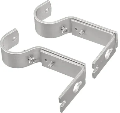 Produktbild von Gardinenstange Halterung Verstellbare, 2 Stück Metall Wandhalterung Vorhangstange Halter mit Schrauben für Schlafzimmer Kleiderstange Spannstange Hause Büro, Schwarz