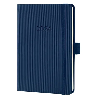 Produktbild von SIGEL C2463 Buchkalender Conceptum - 1 Woche / 2 Seiten, ca. A6, Hardcover, midnight blue
