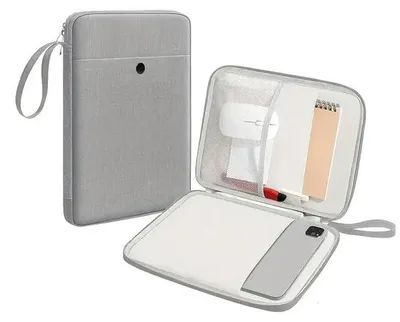 Produktbild von Notebooktas, 360-Grad-Schutz, für 13-Zoll-Laptops, Tablet-PCs und Notebooks, Reisetasche für Laptop-Computer (Grau).
