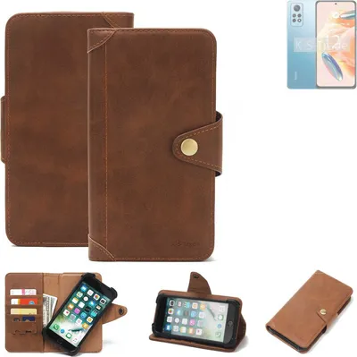Produktbild von K-S-Trade Handyhülle kompatibel mit Xiaomi Redmi Note 12R Pro Schutz Hülle Walletcase Bookstyle Tasche Case Handytasche Wallet Flipcase Cover PU