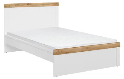 Produktbild von Bett 120x200 Hella Weiß und Holz
