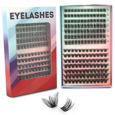 Produktbild von Wimpern Cluster 175 Stück 9-16mm DIY Wimpernverlängerung Set Wiederverwendbar