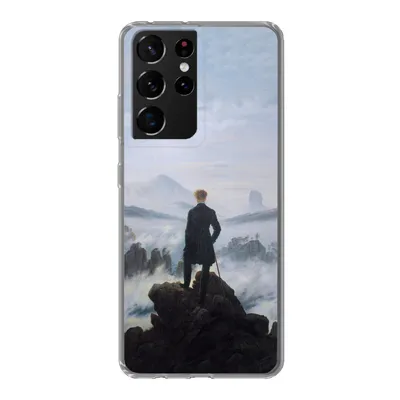 Produktbild von MuchoWow® Handyhülle Schutzhülle Hülle für Samsung Galaxy S21 Ultra Der Wanderer über dem Nebelmeer - Caspar David Friedrich - Kunstwerk Silikon Softcase Handy Hülle - Mobiltelefon