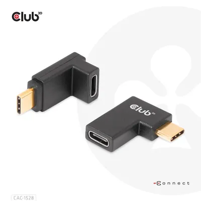 Immagine prodotto di Club3D Adapter USB 3.2 Typ C <> USB 3.2 Typ C gewinkelt St/B retail