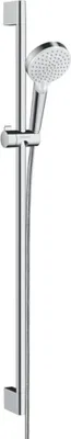 Produktbild von hansgrohe Crometta Brauseset Vario EcoSmart mit Brausestange 90 cm, weiß/ chrom, 26538400