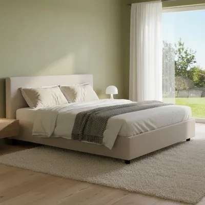 Image de Annibale - Lit Double, Beige, Déhoussable Italy