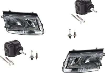 Produktbild von Scheinwerfer passend für VW Passat als LR mit H7 H1 1996 - 2000  + Stellmotor 1H0941295E 1H0941295C 4A0941295 3B0941017R 3B0941017K 3B094101 Johns