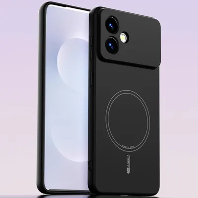 Obrázek produktu pro Magnetické pouzdro pro Samsung Galaxy S26 Edge, kompatibilní s MagSafe, tekutý silikon, nárazuvzdorné a odolné proti poškrábání Černá