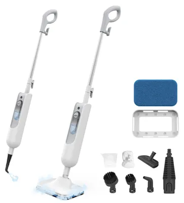 Produktbild von F2 Dampfmopp - 6-in-1 Dampfbesen - 1300W Hochtemperatur - 2 Dampfstufen - 5 m Kabel - 220–240V EU Stecker Weiß