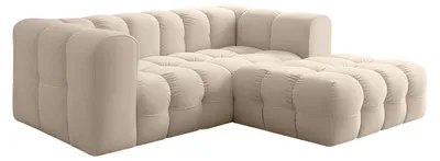 Produktbild von Ecksofa Baloo L mini, für das Wohnzimmer, Stoff Tiffany, rechts, beige