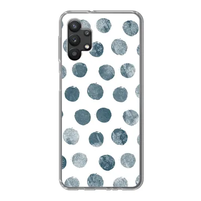 Produktbild von MuchoWow® Handyhülle Schutzhülle Hülle für Samsung Galaxy A32 5G Polka dots - Grau - Weiß Silikon Softcase Handy Hülle - Softcase