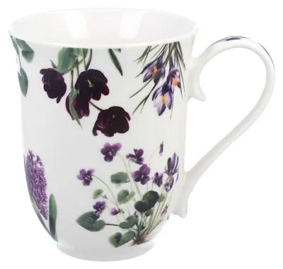 Productafbeelding van DUO Lentebloem beker 460 ml, PURPLE FLOWERS, in decoratieve doos, van nieuw botchinees porselein