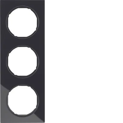 Produktbild von Berker 10132216 Rahmen Glas, schwarz Berker R.3