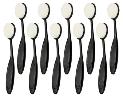 Produktbild von 10 Stück Farbige Mischpinsel für Tusche, Basteln und Zeichnen, Schwarz