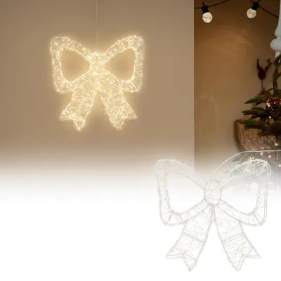 Immagine prodotto di Decorazione natalizia LED ECD Germany, ghirlanda luminosa natalizia con timer, decorazione natalizia per interni ed esterni, illuminazione natalizia, 500 LED bianco caldo, 33 cm