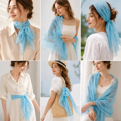Produktbild von Seidenschal Damen, Chiffon, 160 x 50 cm, für Abendkleidung