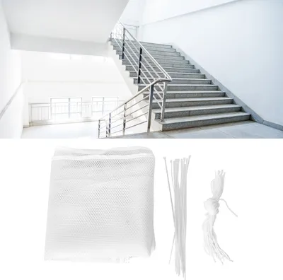 Obrázek produktu pro 3 metry dlouhá bezpečnostní síť na balkon pro děti, domácí zvířata, zábradlí na schodiště, síť proti úrazu, bílá