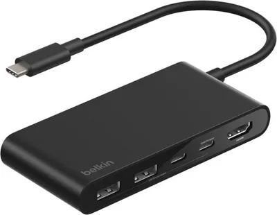 Image de Belkin Connect, USB Type-C, HDMI, USB 2.0 Type-A, USB 3.2 Gen 1 (3.1 Gen 1) Type-C, 5000 Mbit/s, 60 Hz, 3840 x 2160 pixels, noir