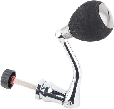 Image de Poignée de canne à pêche - Rotative, conçue pour une utilisation en extérieur - Fabriquée en métal robuste - Poignée antidérapante - Légère - Pièces de rechange disponibles - Adaptée aux séries 2000-6000 - Poignée de canne à pêche