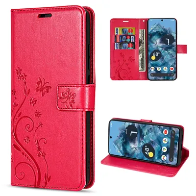 Produktbild von Hülle für Google Pixel 8A Handyhülle Klapphülle Handy Tasche Etui Rot