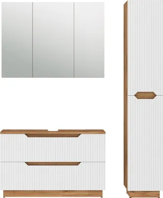 Image de Meubles bain Vicco Lotta Blanc 3 pièces, Model 59403