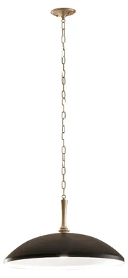 Produktbild von Elstead Delarosa Pendelleuchte E27  Schwarz und Champagnerbronze Schwarz
