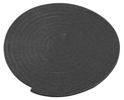 A round, black, coiled object, likely a seal or gasket, presented against a white background.