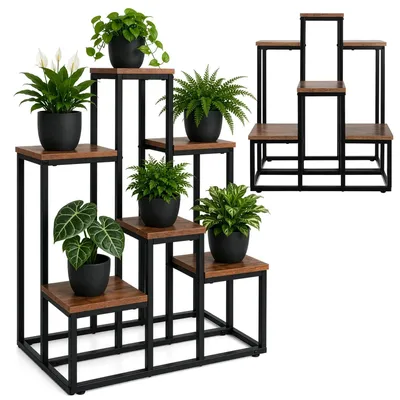Obrázek produktu pro Stojan na květiny 67 x 34,5 x 51 cm Gardlov 27789, hnědý