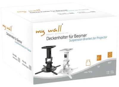 Produktbild von My Wall H16-1EWL Deckenhalter für Beamer Belastung bis 15 kg, Deckenabstand: 215 mm, stabile Stahlausführung