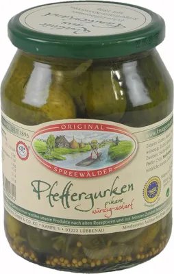 Produktbild von Krügermanns Original Spreewälder Pfeffergurken (720 ml Glas)