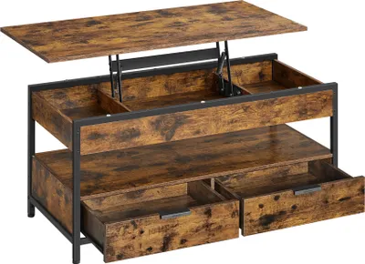 Produktbild von VASAGLE Couchtisch, höhenverstellbarer Wohnzimmertisch, 50 x 100 x (48-63) cm
