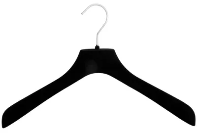 Produktbild von Samt Kleiderbügel für Jacken & Mäntel 38 cm schwarz NEU 60 Stück