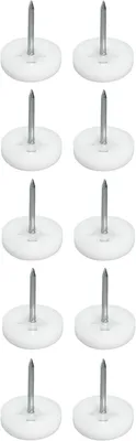 Produktbild von 10 Stück Möbelgleiter aus Kunststoff mit Nagel für Stühle und Tische, 10 mm