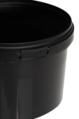 Image de BenBow Seau avec couvercle 0,5L x1 noir - qualité alimentaire, stable, hermétique, anti-fuite, inodore - seau en plastique avec anse - vide