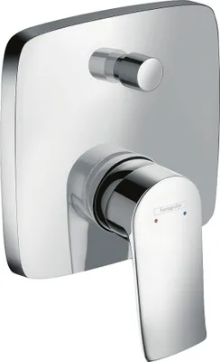 Produktbild von Hansgrohe Metris Wannenmischer Unterputz Fertigset eckig Chrom mit Sicherungskombination