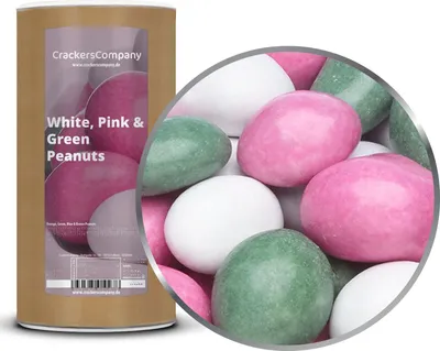 Produktbild von WHITE, PINK & GREEN PEANUTS Membrandose groß 950g