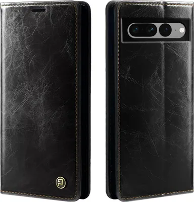 Produktbild von Handyhülle für Google Pixel 7 Pro Kunstleder Flip Cover Hülle RFID Schutz Case Kartenfach Farbe: Schwarz