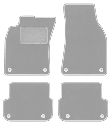 Image de Tapis de sol en moquette pour Audi A6 C6 FL 2006-2011 (berline/break) – jeu 4 pièces, gris, sur mesure – Wielganizator OSLO
