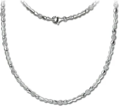 Produktbild von SilberDream Halskette Schmuck SilberDream Halsketten silber weiß SDK4806W