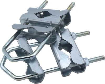 Produktbild von SET 2x Universal Doppel-Schelle Mastschelle 18-HQ - Rohr- oder Masthalterung