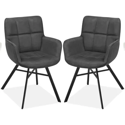 Produktbild von MX Sofa Marcon Esszimmerstuhl - Anthrazit (2er-Set)