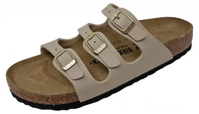 Produktbild von Birkenstock Florida schmal Pantolette Beige in Gr. 42