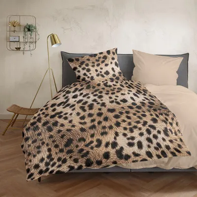 Produktbild von Enrico Coss Mako Satin Bettwäsche Leo beige 135x200 cm + 80x80 cm