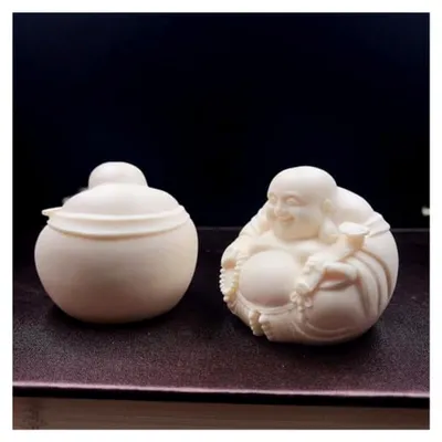 Produktbild von Lachende Buddha-Figur aus China, Miniatur-Statue des Maitreya-Buddha, Ornament zur Anziehung von Reichtum und Glück