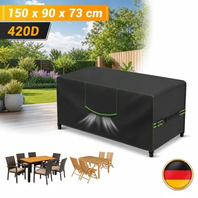 Image de Housse de protection pour meubles de jardin, imperméable, en tissu Oxford 420D, pour table de jardin